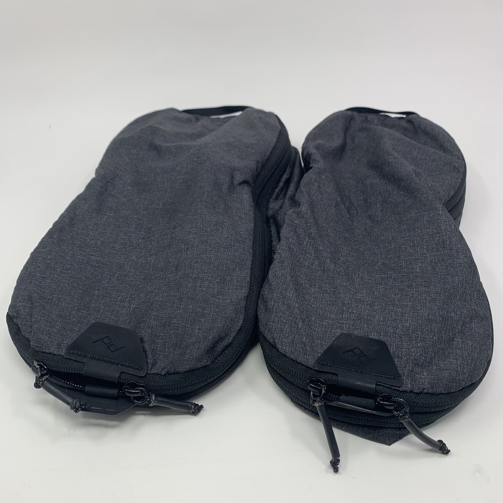 Set of 2 Peak Design Compressible Packing Cube - Small Size in Charcoal/Black